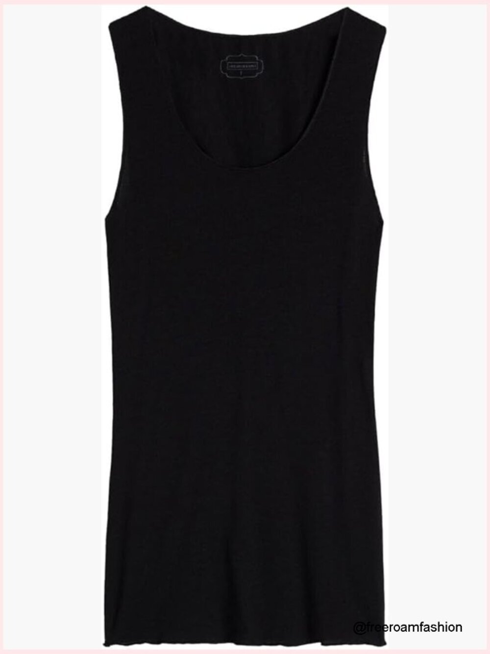 Wide-Shoulder Sheer Modal Cashmere Ultralight Tank Top